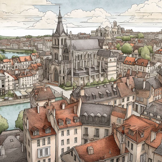 blois dessin ville